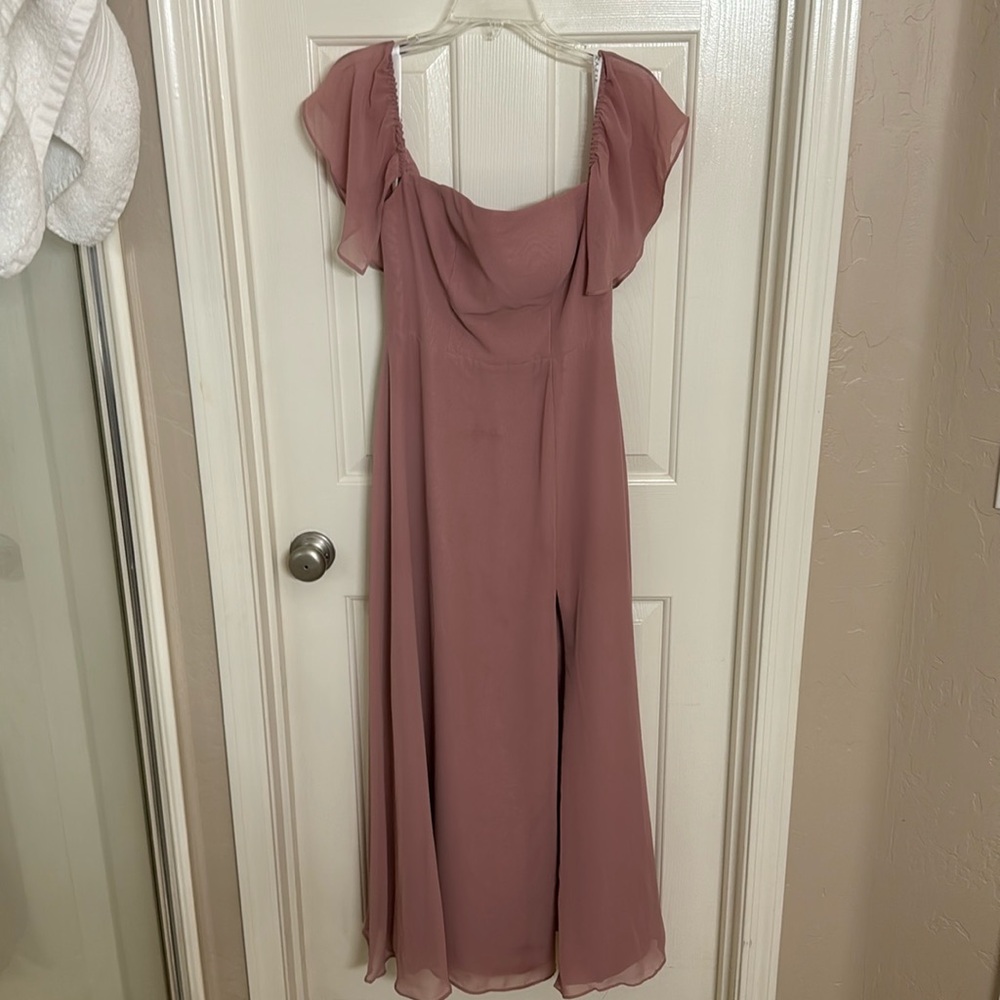 Azazie - Sue - Bridesmaid Dress in Dusty Rose.